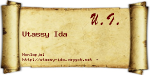 Utassy Ida névjegykártya