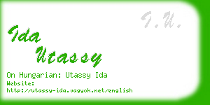 ida utassy business card
